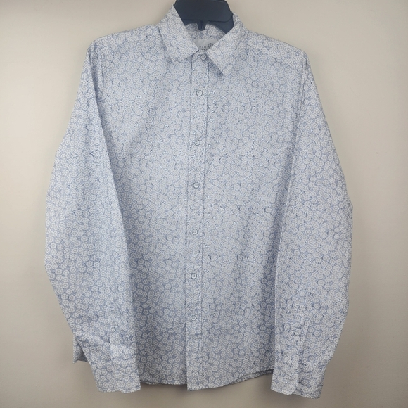 Truth Substance Common Sense  Printed Long Sleeve Button Down Shirt Mens Small - Picture 2 of 11